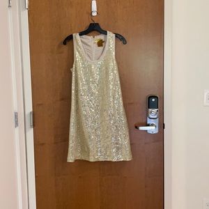 Ali Ro Racerback sequins cocktail dress